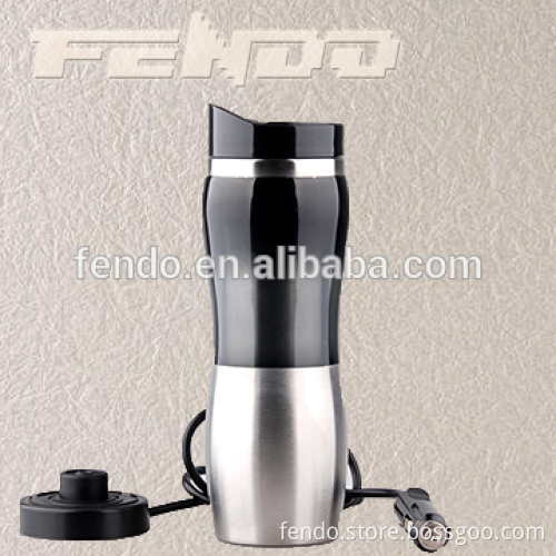 Top Selling Stainless Steel USB 12V Car Auto Heated Travel Mug Thermos Heating Cup/Electric tumbler